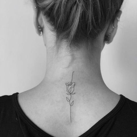 Collar Bone Tattoo Ideas Female, Rose Spine Tattoos For Women, Rose Tattoo Neck, Ink Photography, Rib Tattoos For Women, Small Rose Tattoo, Airbrush Tattoo, Neck Tattoos Women, Back Of Neck Tattoo