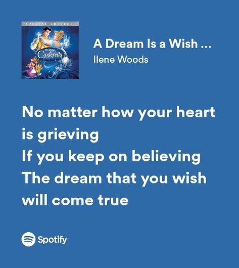 A Wish Is A Dream Your Heart Makes, A Dream Is A Wish Your Heart Makes, Cinderella Song Lyrics, Ilene Woods, Disney Song Lyrics, 22 Bday, Meaningful Lyrics, Fav Music, Hair Color Brown