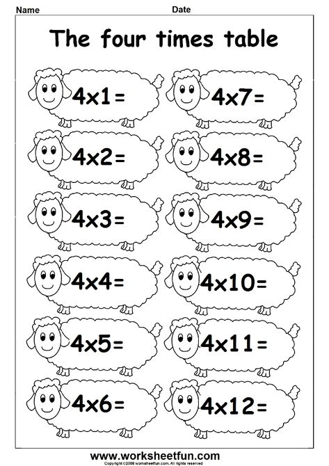 Fun Times Table Worksheets - 2, 3 & 4 2 Times Table Worksheet, 4 Times Table Worksheet, Printable Times Tables, Maths Times Tables, 4 Times Table, Free Printable Multiplication Worksheets, Times Tables Worksheets, Table Worksheet, Multiplication Times Tables