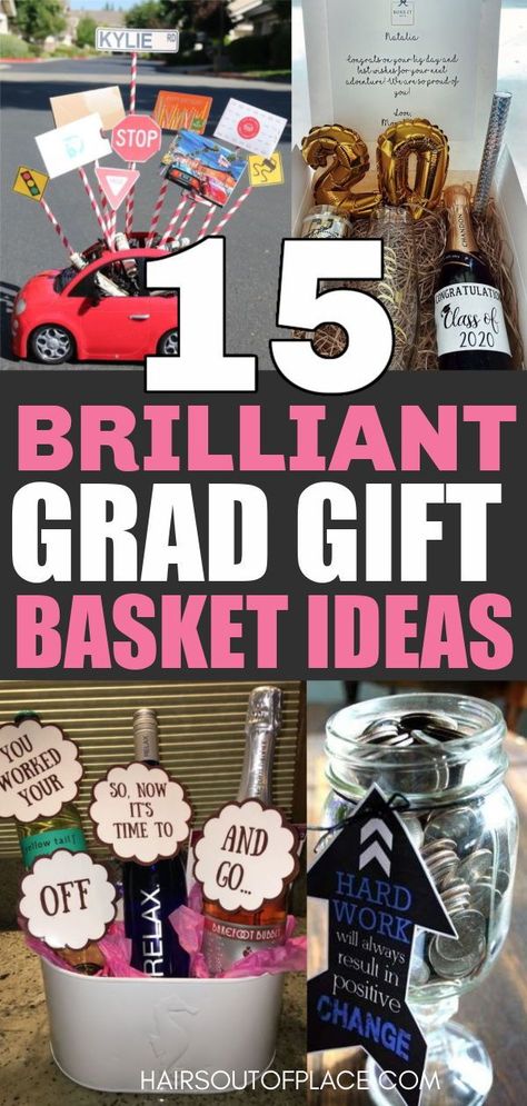 Graduation Kit Gift, High School Senior Gift Basket Ideas, Graduation Gift Ideas Bouquet, Grad Basket Ideas, College Graduation Gift Basket Ideas, Graduation Gift Basket Ideas High School, Graduation Basket Ideas For Guys, Graduate Gift Basket, Graduation Basket Ideas For Her