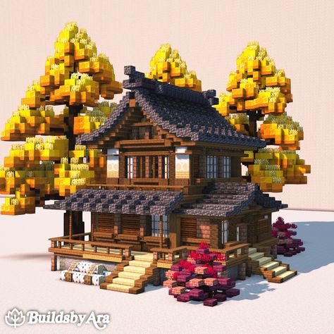 A cozy traditional Japanese home with a full interior! Now available on my Patreon as a Tier 1 Build Japanese Minecraft Builds, Japanese House Interior, Minecraft Japanese House, Minecraft Japanese, Traditional Japanese Home, Cool Things To Build, Mc Builds, Cozy Gaming, Japanese Home