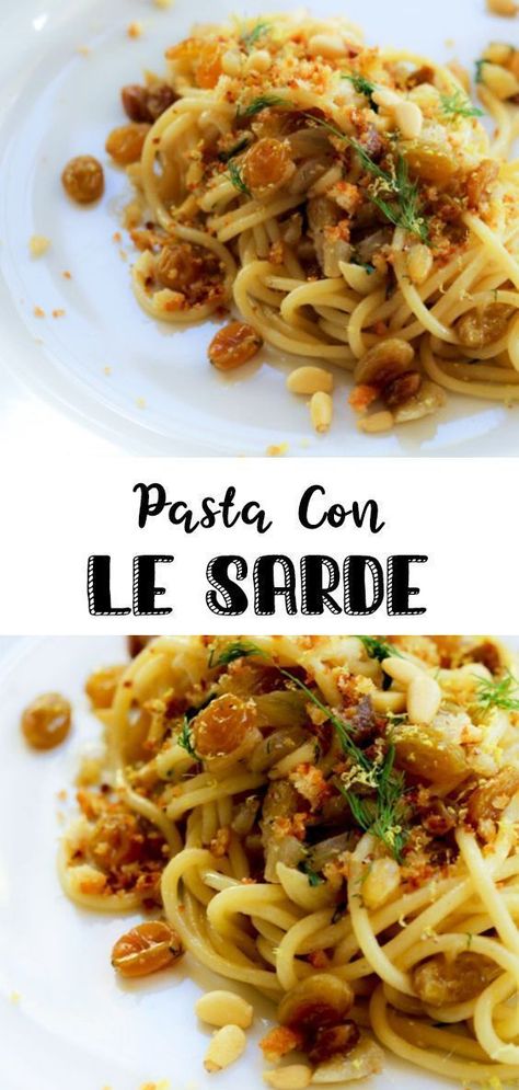 Pasta con le sarde is most likely the most Sicilian dish ever created. Wonderful during the holidays or any night of the week. This pasta dish is made with anchovies, onions, and fresh sardines. Interestingly enough, this is one of the recipes in the Feast of the Seven Fishes! Sicilian Recipes Authentic, Pasta With Sardines, Sicilian Pasta, Sardine Pasta, Anchovy Pasta, Feast Of The Seven Fishes, Sardine Recipes, Seven Fishes, Sicilian Recipes