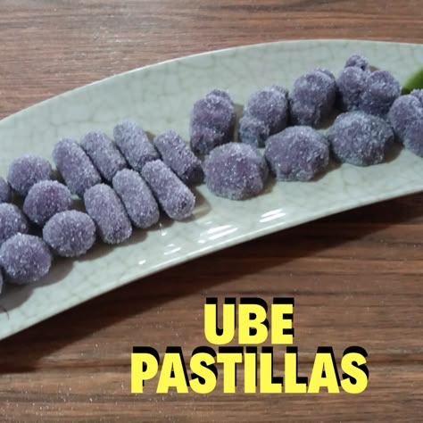 Ube Pastillas, Pastillas Recipe, Purple Potato Recipes, Filipino Dessert Recipes, Ube Recipes, Filipino Food Dessert, Rice Cake Recipes, Milk Candy, Purple Yam