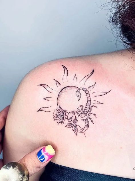 79 Tattoo, Scorpio Sign Tattoos, Scorpio Zodiac Tattoos, Horoscope Tattoos, Girls With Sleeve Tattoos, Scorpio Tattoo, Mom Tattoo Designs, Palm Tattoos, Scorpion Tattoo