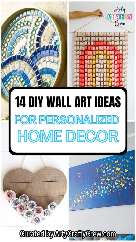 Unleash your artistic side and give your home a personal touch with DIY wall art projects. Curated by Arty Crafty Crew. Diy Art Projects For Adults Decor, Diy Wall Art Ideas, Wall Art Projects, Wall Art Tutorial, Personalized Home Decor, Green Craft, Moss Wall Art, Wall Art Ideas, Wall Hanging Diy