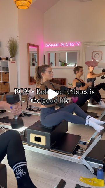 Power Pilates UK on Instagram: "Reformer Pilates is ✨the good life✨ and we fully stand by that 😉 happy Friday team, let’s have a strong one 💪🏼 
•
•
•
•
•
#pilates #reformerpilates #reformerstudio #reformerworkout #reformerflow #powerpilates #dynamicreformer" Pilates On Reformer, Pilates Reformer Workout Routine, Steps Exercises Workouts, Pilates Before And After, Reformer Pilates Aesthetic, Power Pilates, Aeropilates Reformer, Reformer Exercises, Pilates Workout Routine