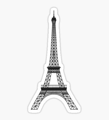 Grey Eiffel Tower Sticker Eiffel Tower Sticker, Black And White Stickers, Red Bubble Stickers, Bubble Stickers, Tumblr Stickers, Black Stickers, Travel Stickers, Stickers For Sale, White Stickers