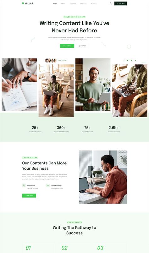 Content Copywriting Services Elementor Template Kit Wordpress Template Design, Copywriting Services, Elementor Templates, Therapy Website, Kit Design, Agency Website, Yoga School, Layout Architecture, Custom Website Design