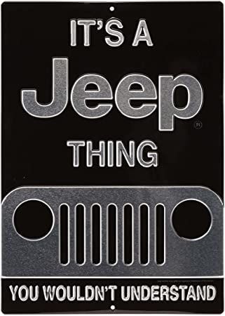 Open Road Brands Jeep Grille It's a Jeep Thing Embossed Metal Sign - Vintage Jeep Sign for Garage or Man Cave Red Jeep, Vintage Jeep, Car Part Furniture, Jeep Grill, Garage Signs, Jeep Lover, Embossed Metal, Metal Wall Sign, Small Business Branding