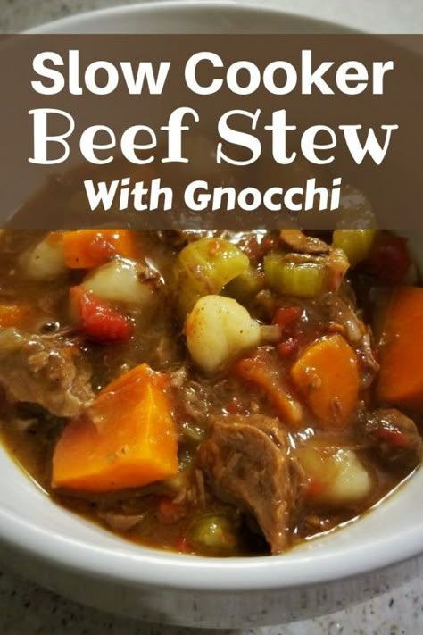 Slow-Cooker Beef Stew With Gnocchi | Delishably Beef Heart Stew, Sweet Potato Beef Stew, Slow Cooker Beef Stew Easy, Slow Cooker Recipes Beef Stew, Beef Heart, Beef Food Recipes, Hearty Beef Stew, Beef Stew Crockpot, Pot Beef Stew