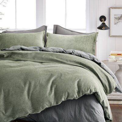 Green Bedding Boys Room, Green And Gray Bedding, Green And Grey Bedding, Bedroom Ideas Green And Grey, Green And Blue Bedding, Sage Green And Blue Bedroom, Sage Green And Gray Bedroom, Gray And Green Bedroom Ideas, Corduroy Bedding