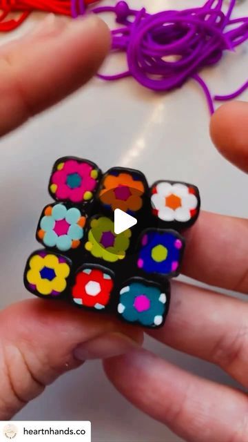 British Polymer Clay Guild on Instagram: "The making of polymer clay granny square veneer 👵🧶  Credit to ⬇️  @heartnhands.co 🤎  #makersgonnamake #handmade #handcrafted #polymerclay #polymerclayearrings #boho #clay #artist #jewelry #earrings #clayartist #shopsmall #smallbusiness #earringsofinstagram #explorepage#polymer #uniquejewelry #wearableart  #contemporaryart  #clayartist #earringbusiness #statementearrings #supportlocalmakers #shoplocal #retro #sculpey #fimo #extruder" Polymer Clay Granny Square, Retro Polymer Clay, Clay Extruder, Boho Jewelry Diy, Artist Jewelry, Craft Clay, Clay Artist, Clay Canes, Polymer Clay Jewelry Tutorials