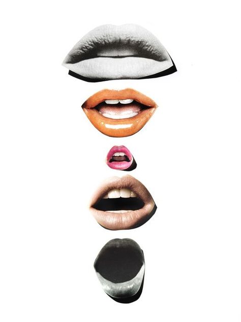 Collaboration Aesthetic, Fashion Collage Design, Collages Aesthetic, Editorial Still Life, Creation Art, Magazine Collage, Perfect Lips, Collage Illustration, Fashion Collage