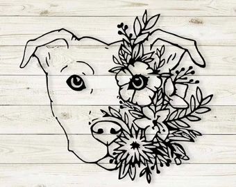 Pitbull Silhouette, Pitbull Svg, Infusible Ink, Halloween Tattoos, Clear Background, Flower Svg, Dog Face, Svg Free, Silhouette Machine