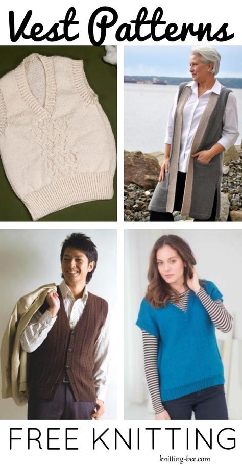 Free Knit Patterns, Knit Vest Pattern Free, Vest Patterns, Vest Pattern Free, Handmade Vest, Aran Knitting Patterns, Vest Knit, Knitted Toys Free Patterns, Knitting Patterns Free Scarf