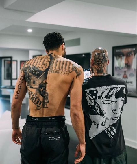 One Word Tattoos For Men, Steve Wiebe, Back Piece Tattoo Men, Back Tattoos For Guys Upper, Black People Tattoos, Forearm Cover Up Tattoos, Black Men Tattoos, Tattoo Lettering Design, Back Piece Tattoo