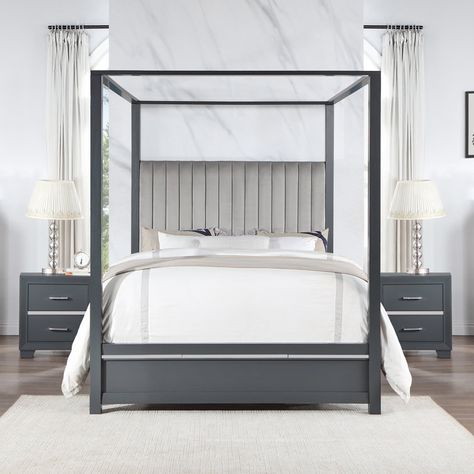 Canopy Bedroom Ideas For Adults, Canapy Bed, Canopy Bed With Storage, Modern Canopy Bed, Canopy Bedroom Sets, Black Bedroom Sets, 5 Piece Bedroom Set, Bedside Essentials, Matching Nightstands