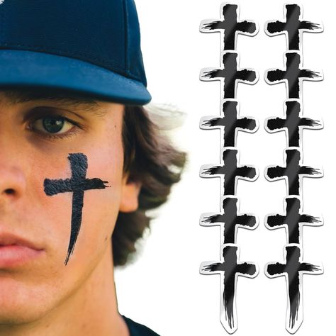 BLSTK Athletics - Sports Eye Black Temporary Tattoos (Cross - 6 Pack) Made in the USA No Grease, No Mess, Fast Application Eye Black https://amzn.to/3Ue4y8n Sports Eye Black, Tattoos Cross, Temporary Tattoos, Eye Black, 6 Pack, Grease, Made In The Usa, Tattoos, Sports