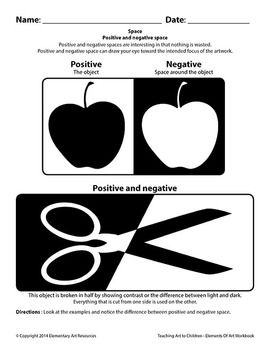 Teaching Art To Children - Elements Of Art Positive and Negative space Space Art Lesson, Positive Negative Art, Elements Of Art Examples, Negative Space Art Lesson, Elements Of Design Space, Elements Of Art Space, Space Art Projects, Negative And Positive Space, Space Lessons