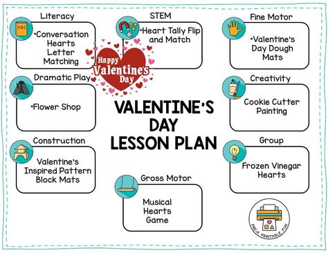 Free Valentine's Day Lesson Plan for early childhood educators! Visit #prekprintablefun #valentinesday theme page to download this lesson plan and look at ideas to add to your classroom next week! February Lesson Plan, Pre K Lesson Plans, Heart Lesson, February Lessons, Lesson Plans For Toddlers, Preschool Lesson Plan, Preschool Valentines, Preschool Lesson Plans, Valentines Day Activities