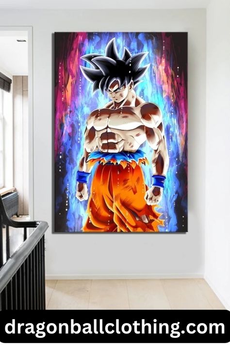 Goku Canvas, Goku Transformations, Goku Art, Boy Room Wall Decor, Dragon Ball Z Goku, Dragon Ball Painting, Cartoon Pictures, Dragon Ball Goku, Painting Gift