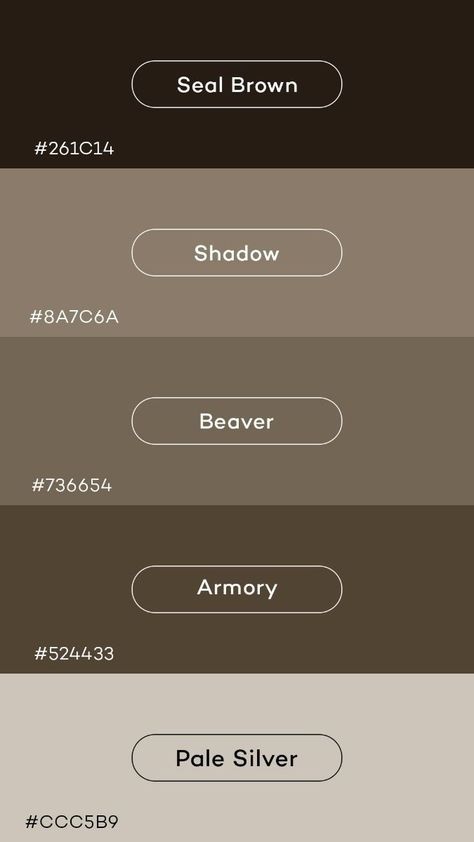 Cool Tone Neutrals, Vintage Brown Color Palette, Muted Earthy Color Palette, Canva Colour Palettes, Earthy Neutral Color Palette, Silver Color Palette, Color Knowledge, Pantone Colour Palettes, Cool Color Palette