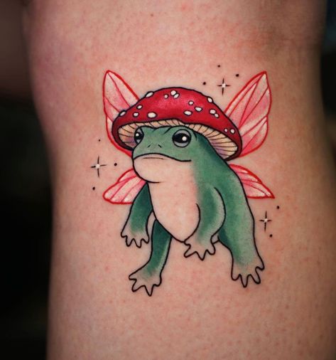 𝚋𝚛𝚘𝚘𝚔𝚎 on Instagram: “he didn’t choose the fairy life, the fairy life chose him 🧚🏻🐸🍄 will never say no to a good frog with a good hat, thank you so much Nicole!…”