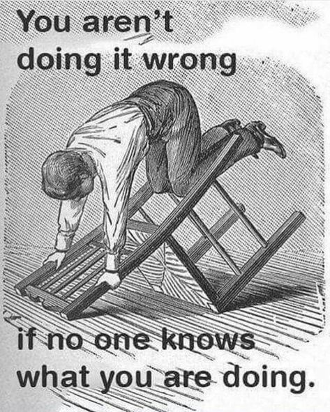 You aren't doing it wrong if no one knows what you are doing. Senior Quotes, Morning Humor, Memes Humor, Mood Pics, Really Funny, I Laughed, A Man, Words Of Wisdom, Funny Jokes