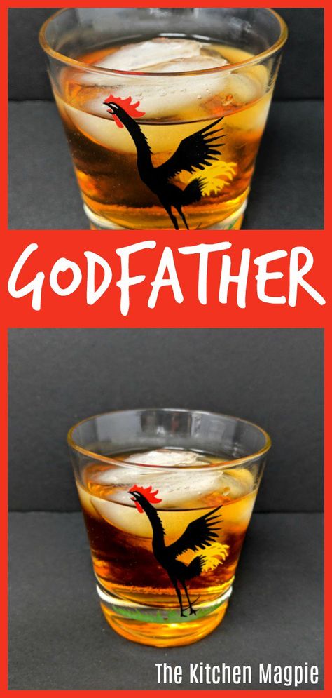 How to Make a Godfather (Cocktail) | The Kitchen Magpie Godfather Drink, Godfather Cocktail Recipe, Godfather Cocktail, Cocktail Drinks Alcoholic, Sugar Donut, Bourbon Drinks, Two Ingredient, Yummy Alcoholic Drinks, Liquor Drinks