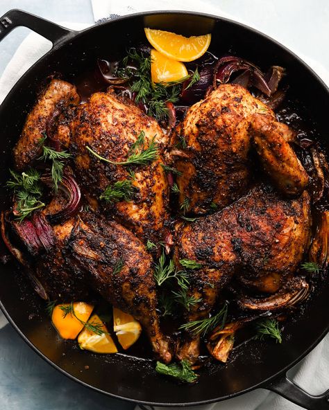 Harissa & Sumac Roasted Chicken with Tzatziki | Lindseyeats Sumac Chicken, Sumac Recipes, Harissa Chicken, Homemade Tzatziki Sauce, Middle East Recipes, Homemade Tzatziki, Persian Food, Chicken Dishes Recipes, Middle Eastern Recipes