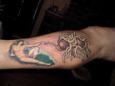 I want this tattoo somethin fierce! Worst Tattoos Ever, Chapel Tattoo, Church Tattoo, Worst Tattoos, Science Tattoos, Spaghetti Monster, Apartment Tips, Sport Tattoos, Fun Tattoos