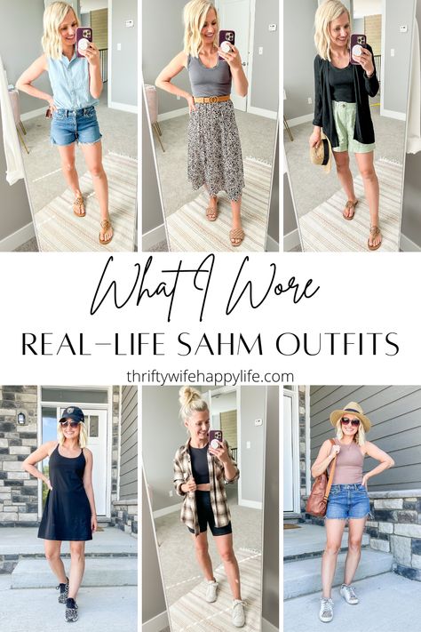 Stay At Home Mom Outfits Summer, Tcu Outfits, Classic Mom Outfits, Sahm Outfits, Stylish Mom Outfits, Summer Day Outfits, Summer Outfits Women 30s, Comfortable Summer Outfits, Mom Style Summer