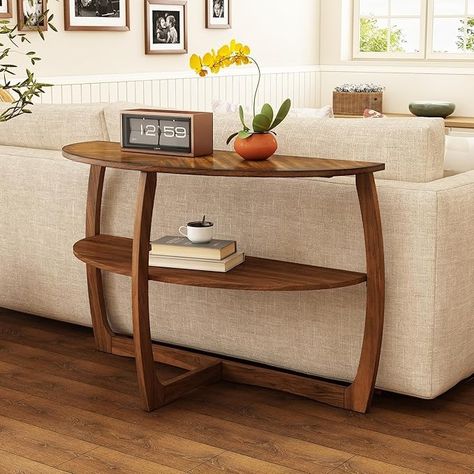 Amazon.com: PADMA HOUSE Wooden Drum Entryway Table with Storage Shelf, Half-Moon Sofa Side Table with Curved Legs, Semi-Circle Wood Console Table Solid Sofa Table for Living Room Foyer, 43.3"x16.5"x29" : Home & Kitchen Half Moon Side Table, Moon Sofa, Entryway Table With Storage, Living Room Foyer, Table For Living Room, Entryway Table, Sofa Side Table, Table With Storage, Wood Console Table