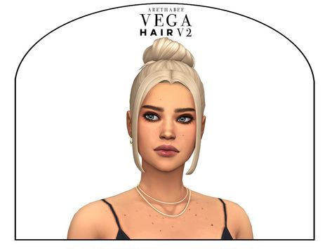 The Sims Resource - Vega Hair v2 (Patreon) Sims 4 Updo, Eva Hair, Vegas Hair, Pelo Sims, Free Sims 4, Sims 4 Downloads, Sims Community, Cc Sims, Daisy Earrings