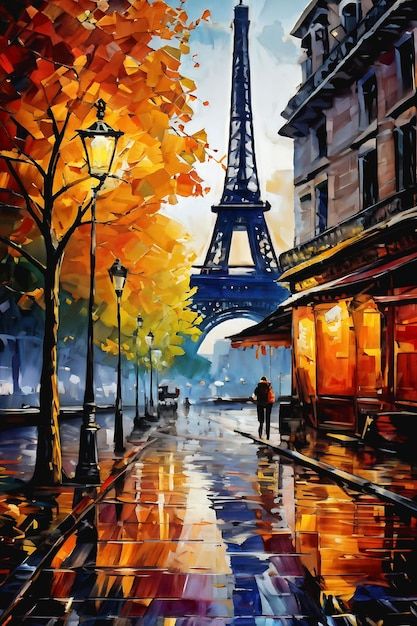 Andrew Loomis, Photo Paris, Leonid Afremov, About Paris, Paint Abstract, Colour Painting, Beauty Art Drawings, Paris At Night, Leonid Afremov Paintings