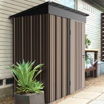 VITESSE 5 ft. W x 3 ft. D Stainless Steel Storage Shed | Wayfair Outdoor Restroom, Garbage Shed, Pet Room, Steel Storage Sheds, Wood Storage Sheds, Outdoor Storage Shed, Metal Storage Sheds, Steel Storage, Storage House