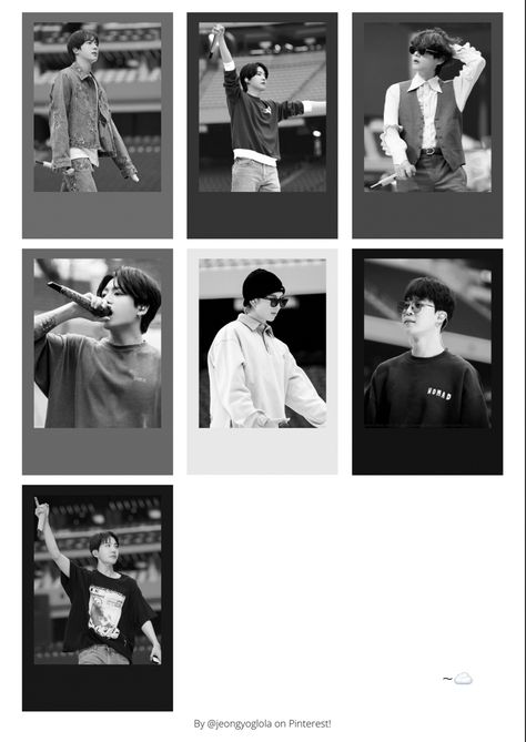 Bts Polaroid Printable, Bts Polaroid Ot7, Polaroid Bts, Bts Printable, Permission To Dance On Stage, Dance On Stage, Bts Polaroid, Sound Check, Bts Black And White