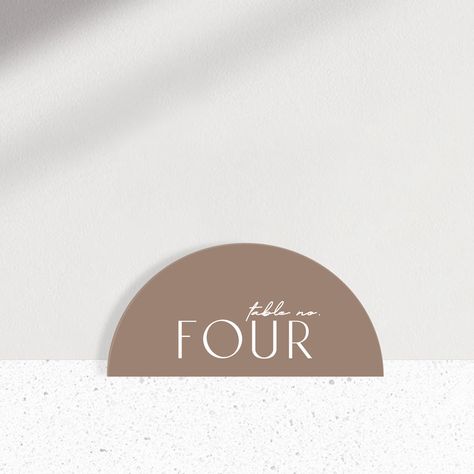 Arched Modern Table Number - UV Printed & Laser Cut Modern Table Number, Custom Table Numbers, Acrylic Signage, Paper Stand, Sign Materials, Number Design, Stylish Tables, Table Number, Acrylic Sign