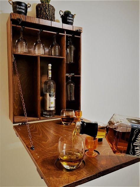 Whiskey Wall Cabinet/Wood Cabinet/Wood Minibar/Wood Cabinet | Etsy Whiskey Cabinet, Whiskey Rack, Whiskey Wall, Wood Phone Holder, Wood Docking Station, Hanging Wine Rack, Living Room And Office, Wooden Watch Box, Cabinet Wood