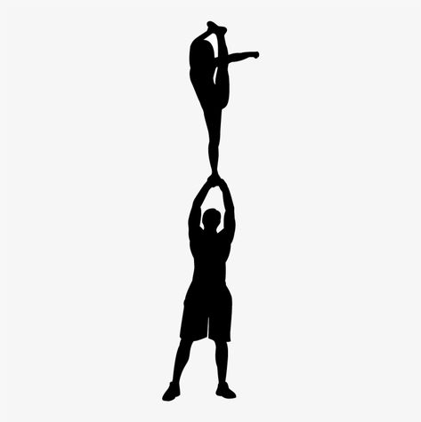 Cheerleading Silhouette, Cheerleader Art, Cheerleader Clipart, Cheer Clipart, Senior Poster, Senior Posters, Dance Artwork, Cheerleading Stunt, Cheer Stunts