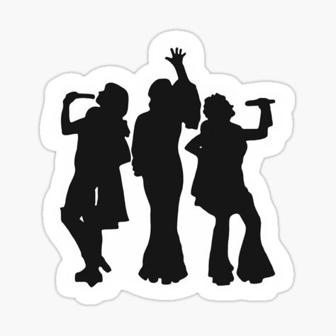 Mamma Mia Graphic, Donna And The Dynamos, The Dynamos, Graphic Stickers, Mamma Mia, Silhouette Design, Cricut Ideas, Human Silhouette, Vinyl Decal Stickers