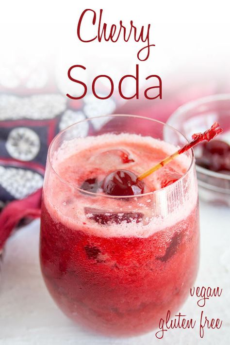 Homemade Soda Recipe, Pop Alternatives, Cherry Soda, Healthy Soda, Sugar Free Drinks, Specialty Drinks, Alcholic Drinks, Homemade Soda, Burger Night