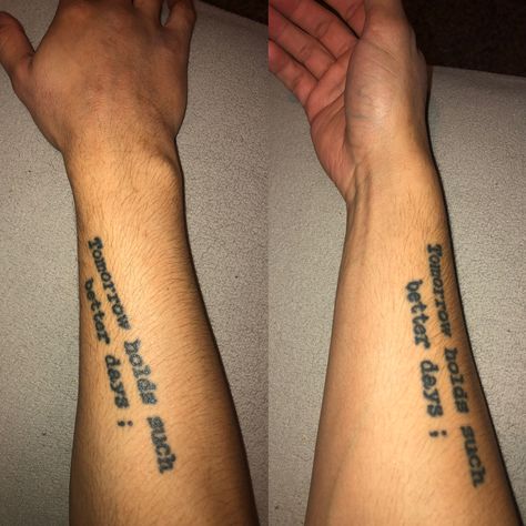 A line from Adams Song by Blink 182 Blink 182 Inspired Tattoo, Blink182 Tattoo, Better Days Tattoo, Blink 182 Quotes, Adams Song Blink 182, Minimalist Tatoos, Blink 182 Tattoo, Blink 182 Lyrics, Tattoo Lyrics