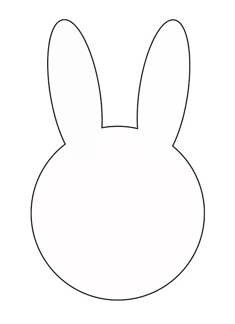 Rabbit Outline, Homeschooling Crafts, Bunny Ears Template, Bunny Outline, Rabbit Printable, Head Template, Easter Bunny Letter, Easter Bunny Template, Head Outline