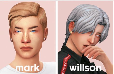 Ts4mm Hair, Sims 4 Hair Male, Sims 4 Male Clothes, Sims 4 Mm Cc, Sims 4 Game Mods, Male Hair, Tumblr Sims 4, Sleepover Games, Sims 4 Characters