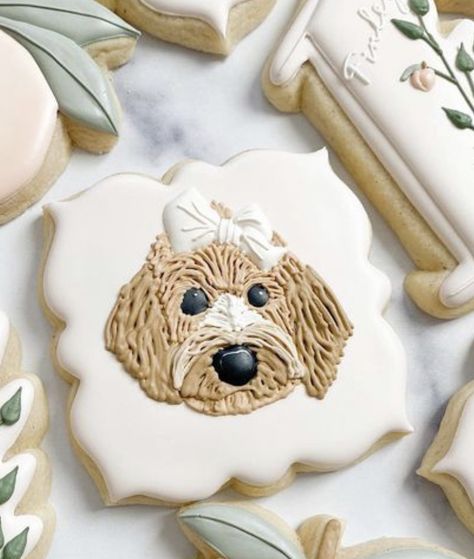 Goldendoodle Cookies Decorated, Goldendoodle Cookies, Golden Doodle Cookies Decorated, Golden Doodle Cookies, Dog Face Cookies Decorated, Golden Retriever Cookies, Dog Shaped Cookies, Dog Sugar Cookies, Animal Crackers Recipe