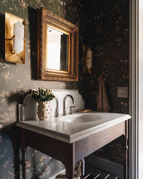 Weeds Wallpaper, Jean Stoffer Design, Jean Stoffer, Moody Bathroom, Ann Sacks, Casa Country, Concept Board, Kitchen Inspiration Design, Flipping Houses