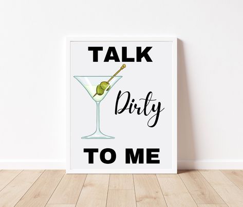 Martini Quotes Funny, Tini Party, Martini Quotes, Dirty Thirty Party, Dirty 30 Party, Martini Birthday, Martini Wall Art, Martini Art, Martini Print