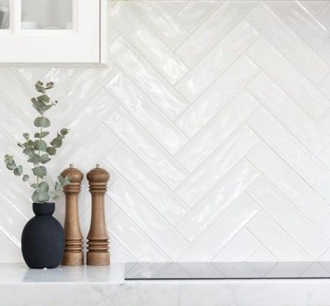 White Tile Backsplash Herringbone, Chevron Tiles Kitchen Backsplash, Herringbone Kitchen Tile Backsplash, Chevron Backsplash Kitchen Herringbone, Textured Herringbone Backsplash, White Subway Herringbone Backsplash, Kitchen Backsplash Ideas Herringbone, Subway Tile Chevron Backsplash, White Subway Tile Kitchen Backsplash Herringbone