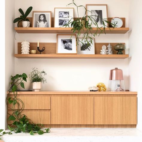 Japandi Shelf Styling, Japandi Shelving, Japandi Living Room Shelves, Japandi Wall Storage, Japandi Shelves Decor, Japandi Shelving Unit, Cabinetry Living Room, Minimal Shelves, Display Shelves